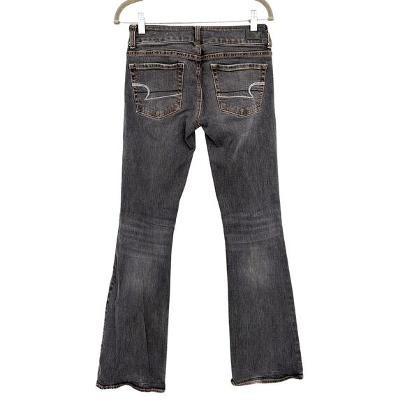 American Eagle Y2K Bootcut Artist Stretch Womens Jeans Sz 2 Grey Indie Sleaze - Picture 5 of 8